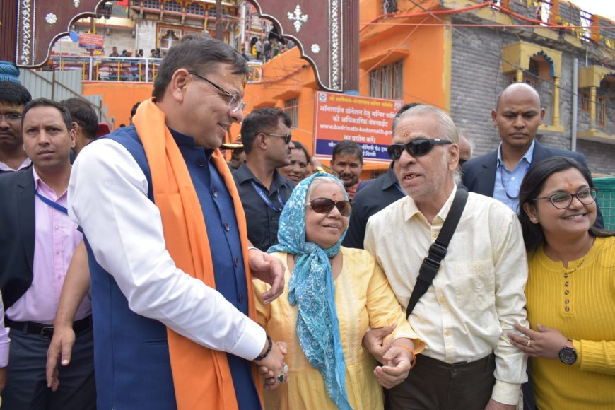मुख्यमंत्री धामी ने बदरीनाथ पहुंचकर  यात्रा व्यवस्थाओं का किया स्थलीय निरीक्षण